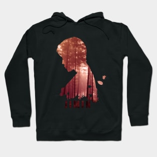 BTS Chim chim mochi Ji min side silhouette (red forest and leaves) - BTS Army kpop Hoodie